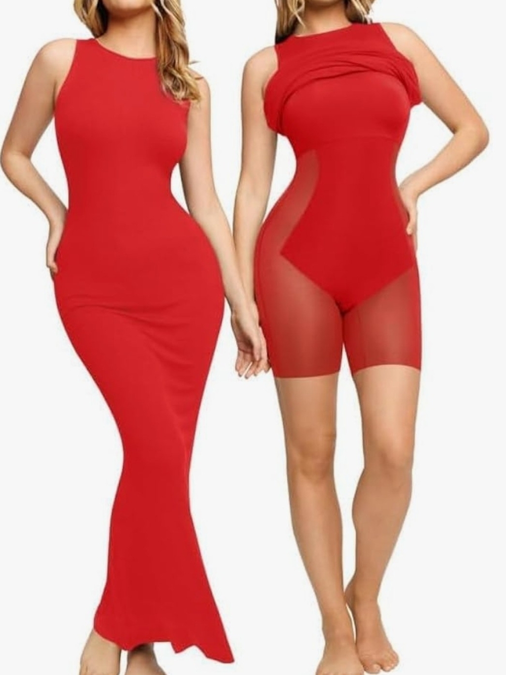 Popilush Built-in Bra Shapewear Maxi Dress